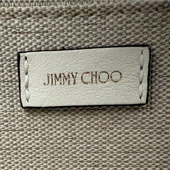 Jimmy Choo Beige Tote with White leather Handles - Picture 6 of 6
